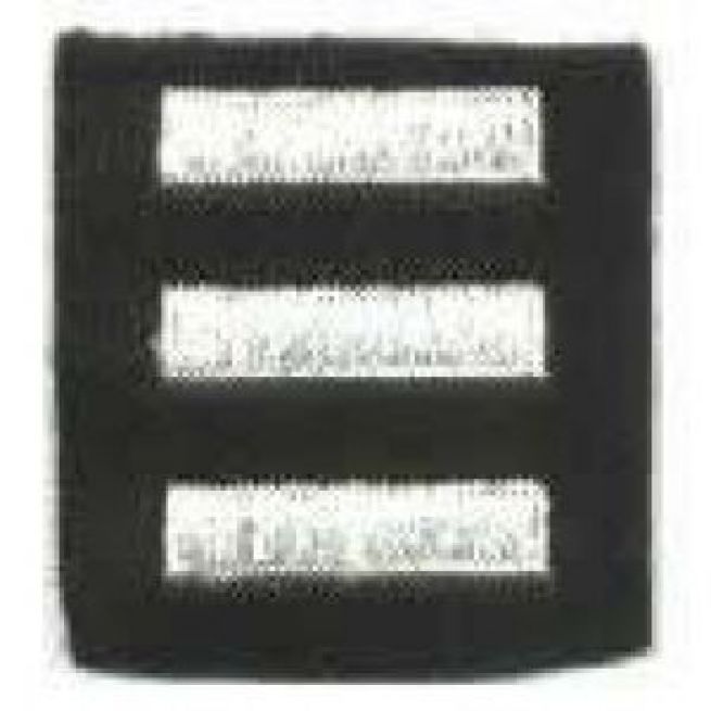 SERVICE BARS - WHITE ON BLACK FELT - 1" X 1/4" EACH.